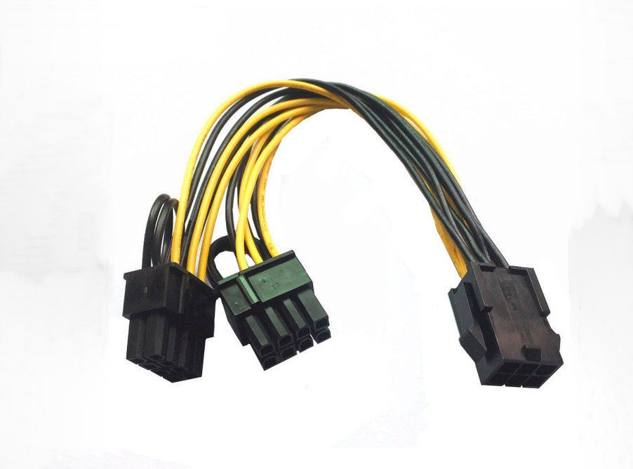 6 pin IDE Connector to dual 6/8 pin GPU Splitter - Click Image to Close