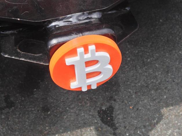 Bitcoin classic Round Tow Hitch cap - Click Image to Close